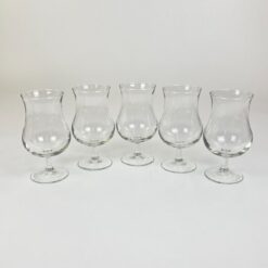 Prancūziškos stiklinės taurės 5 vnt. komplektas po 300 ml 8,5x8,5x15,5 cm