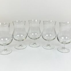 Prancūziškos stiklinės taurės 5 vnt. komplektas po 300 ml 8,5×8,5×15,5 cm