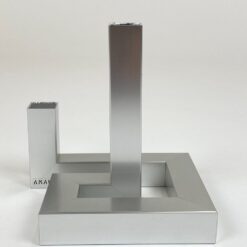 Aliumininė vokiška Ambiente G formos dviejų šakų žvakidė 10x12x12 cm