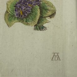 Albrecht Dürer darbo Das Veilchenstrauß printas mediniame rėme su stiklu 1×11,5×15,5 cm