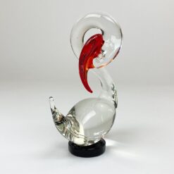 Vintažinė gulbės statula iš murano stiklo 6x13,5x18,5 cm