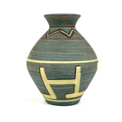 Vintažinė rankų darbo molinė vaza 15,5x15,5x19,5 cm