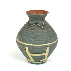Vintažinė rankų darbo molinė vaza 15,5×15,5×19,5 cm