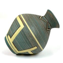 Vintažinė rankų darbo molinė vaza 15,5×15,5×19,5 cm