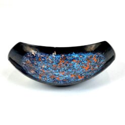 Vintažinis vokiškas VEB Juwel Görlitz metalinis emaliuotas dubenėlis 11x15x4,5 cm