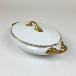 Porcelianinis Rosenthal serijos Tizian serviravimo indas su dangčiu 19,5x34x12,5 cm