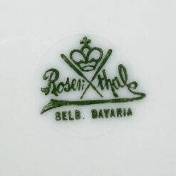 Porcelianinė Rosenthal lėkštutė su aukso spalvos apvadu 15,5×15,5×2 cm