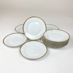 Porcelianinė Rosenthal lėkštutė su aukso spalvos apvadu 15,5×15,5×2 cm