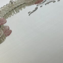 Vintažinis itališkas pakabinamas veidrodis Murano stiklo rėme 3,5x33x36 cm