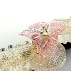 Vintažinis itališkas pakabinamas veidrodis Murano stiklo rėme 3,5x33x36 cm