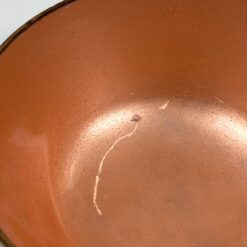 Emaliuoto žalvario serviziukas iš padėkliuko, ąsotėlio 80 ml ir cukrinės su šaukšteliu
