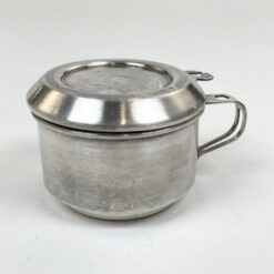 Art Deco laikotarpio sidabruoto metalo kavinukas – kavos filtras 9x14x6,5 cm