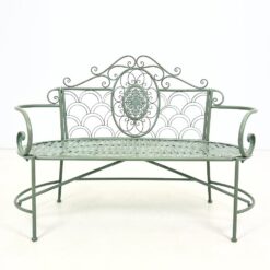 Provanso stiliaus metalinis sodo suoliukas 57x135x99 cm, 47 cm