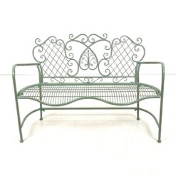 Provanso stiliaus metalinis sodo suoliukas 49x130x90 cm, 45 cm