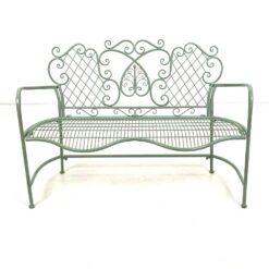 Provanso stiliaus metalinis sodo suoliukas 49x130x90 cm, 45 cm