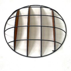 Industrinio stiliaus, pakabinama lentyna su metaliniu rėmu 21×90,5×90,5 cm