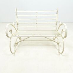 Provanso stiliaus metalinis sodo suoliukas 83x111x95 cm, 47 cm