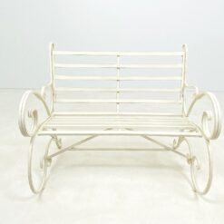 Provanso stiliaus metalinis sodo suoliukas 83x111x95 cm, 47 cm