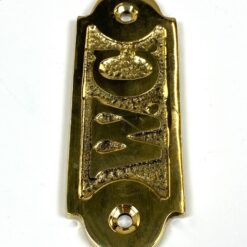 Sieninis, žalvarinis tualeto ženklas „WC” 0,5x3x9 cm