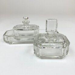 Art deco stilaus, kosmetinių indų rinkinys 3 vnt. 15×21,5×11 cm
