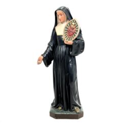 Šv. Margaritos Marijos Alakok (Marguerite-Marie Alacoque) statula iš gipso ir medžio 28x50x110 cm