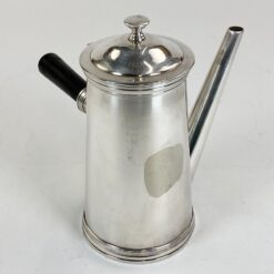 Belgiškas Wiskemann sidabruoto metalo karšto šokolado ruošimo indas 850 ml 16x22x20 cm