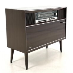 Vintažinė komoda su integruotu Lumophon Intermezzo 2 radijo imtuvu 38x93,5x77 cm