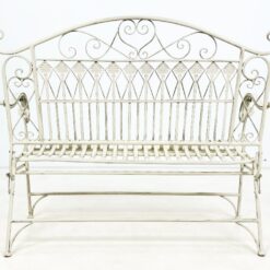 Provanso stiliaus sulankstomas metalinis sodo suoliukas 59x118x100 cm, 44 cm
