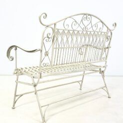 Provanso stiliaus sulankstomas metalinis sodo suoliukas 59x118x100 cm, 44 cm