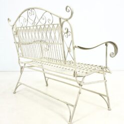Provanso stiliaus sulankstomas metalinis sodo suoliukas 59x118x100 cm, 44 cm