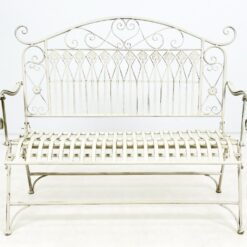 Provanso stiliaus sulankstomas metalinis sodo suoliukas 59x118x100 cm, 44 cm