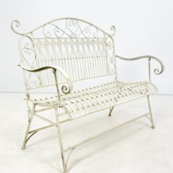 Provanso stiliaus sulankstomas metalinis sodo suoliukas 59x118x100 cm, 44 cm