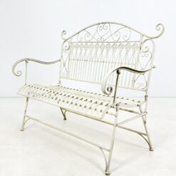 Provanso stiliaus sulankstomas metalinis sodo suoliukas 59x118x100 cm, 44 cm