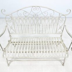 Provanso stiliaus sulankstomas metalinis sodo suoliukas 59x118x100 cm, 44 cm