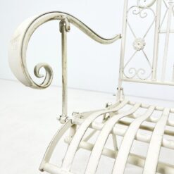Provanso stiliaus sulankstomas metalinis sodo suoliukas 59x118x100 cm, 44 cm