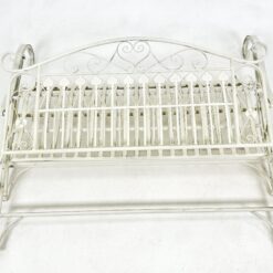 Provanso stiliaus sulankstomas metalinis sodo suoliukas 59x118x100 cm, 44 cm