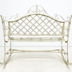 Provanso stiliaus supamas metalinis sodo suoliukas 85x116x99 cm, 46 cm