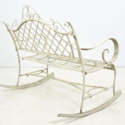Provanso stiliaus supamas metalinis sodo suoliukas 85x116x99 cm, 46 cm