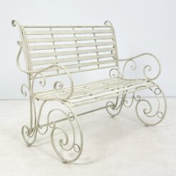 Provanso stiliaus metalinis sodo suoliukas 74x107x99 cm, 46 cm