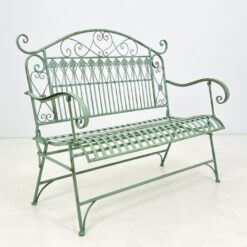 Provanso stiliaus sulankstomas metalinis sodo suoliukas 58x118x101 cm, 46 cm