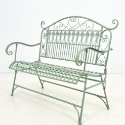 Provanso stiliaus sulankstomas metalinis sodo suoliukas 58x118x101 cm, 46 cm
