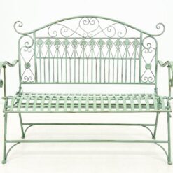 Provanso stiliaus sulankstomas metalinis sodo suoliukas 58x118x101 cm, 46 cm