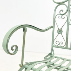 Provanso stiliaus sulankstomas metalinis sodo suoliukas 58x118x101 cm, 46 cm