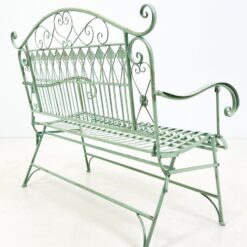 Provanso stiliaus sulankstomas metalinis sodo suoliukas 58x118x101 cm, 46 cm