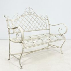 Provanso stiliaus metalinis sodo suoliukas 63x117x103 cm, 44 cm