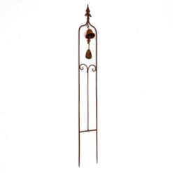 Įsmeigiama sendinto metalo sodo dekoracija su varpeliu 8x16x122,5 cm