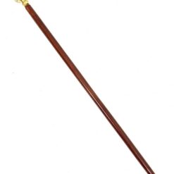Raudonmedžio vaikščiojimo lazda su žalvarine rankena – gaubliu 5,5×5,5×95 cm