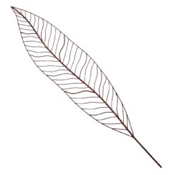 Įsmeigiama sendinto metalo sodo dekoracija "Augalo lapas" 1x32x147,5 cm