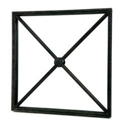 Kvadratinis sieninis veidrodis metaliniame rėme 4x46x46 cm