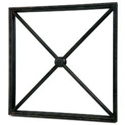Kvadratinis sieninis veidrodis metaliniame rėme 4x46x46 cm